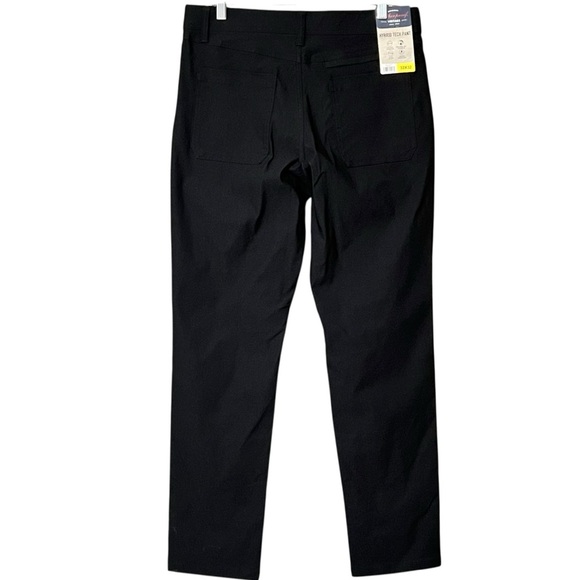 Weatherproof Hybrid Tech Pants 32x32 Black Water Resistant Pockets Stretch NWT - Picture 2 of 8